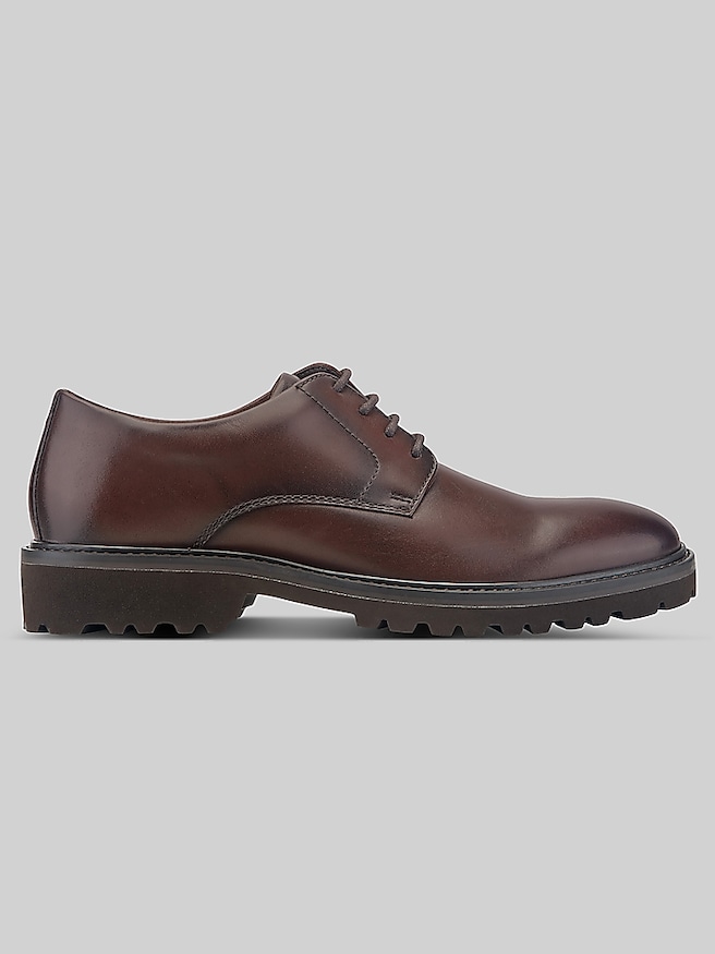 Rockport Max Lug Sole Plain Toe Oxfords Brown