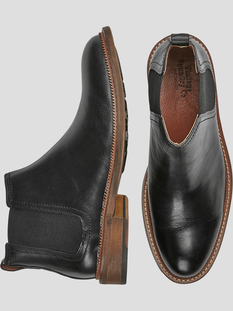 Vintage Foundry Men s Martin Chelsea Boots at Men s Wearhouse Black Size 10 1 2 D Width