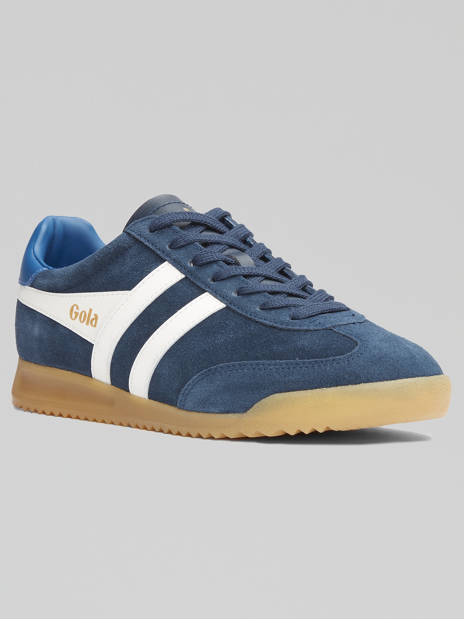 Gola Men's Torpedo Suede T-Toe Gum Bottom Shoes (Navy)