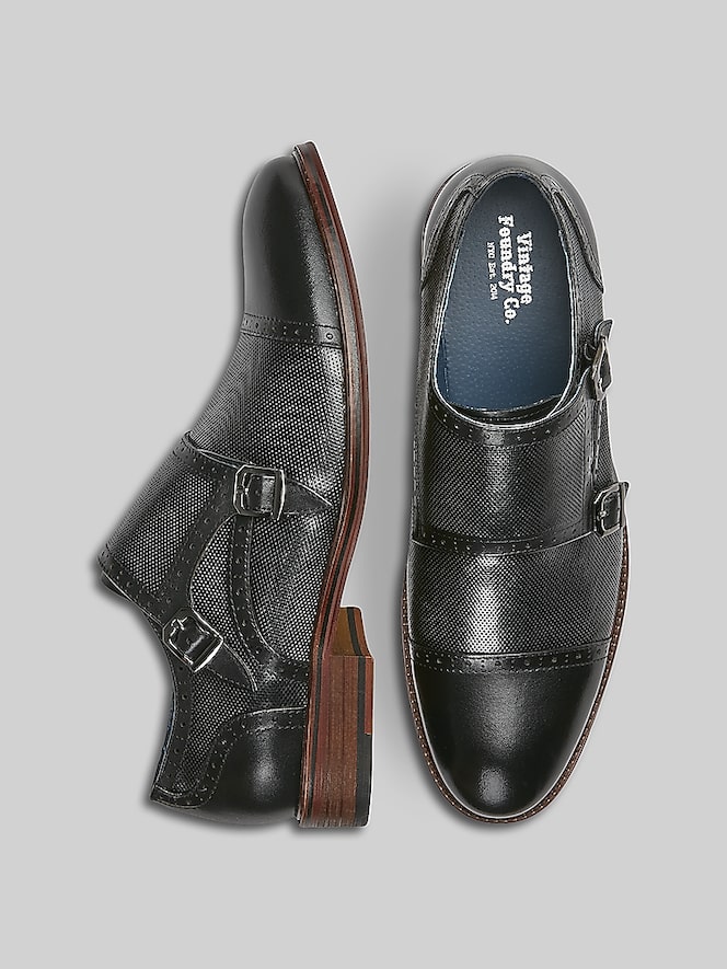 Vintage Foundry Morgan Leather Monk Strap Cap Toe Oxfords