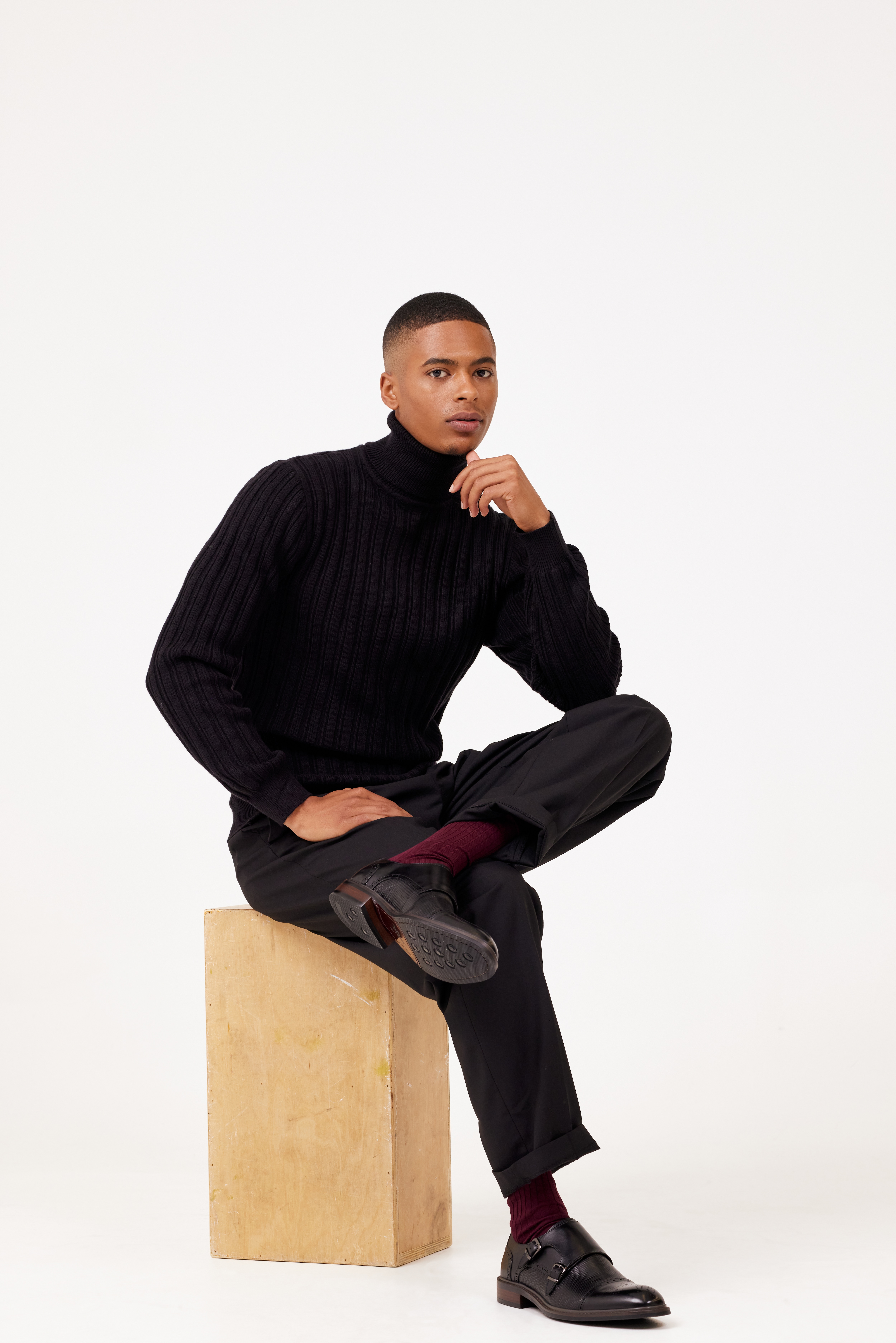 Morgan Leather Monk Strap Cap Toe Oxfords