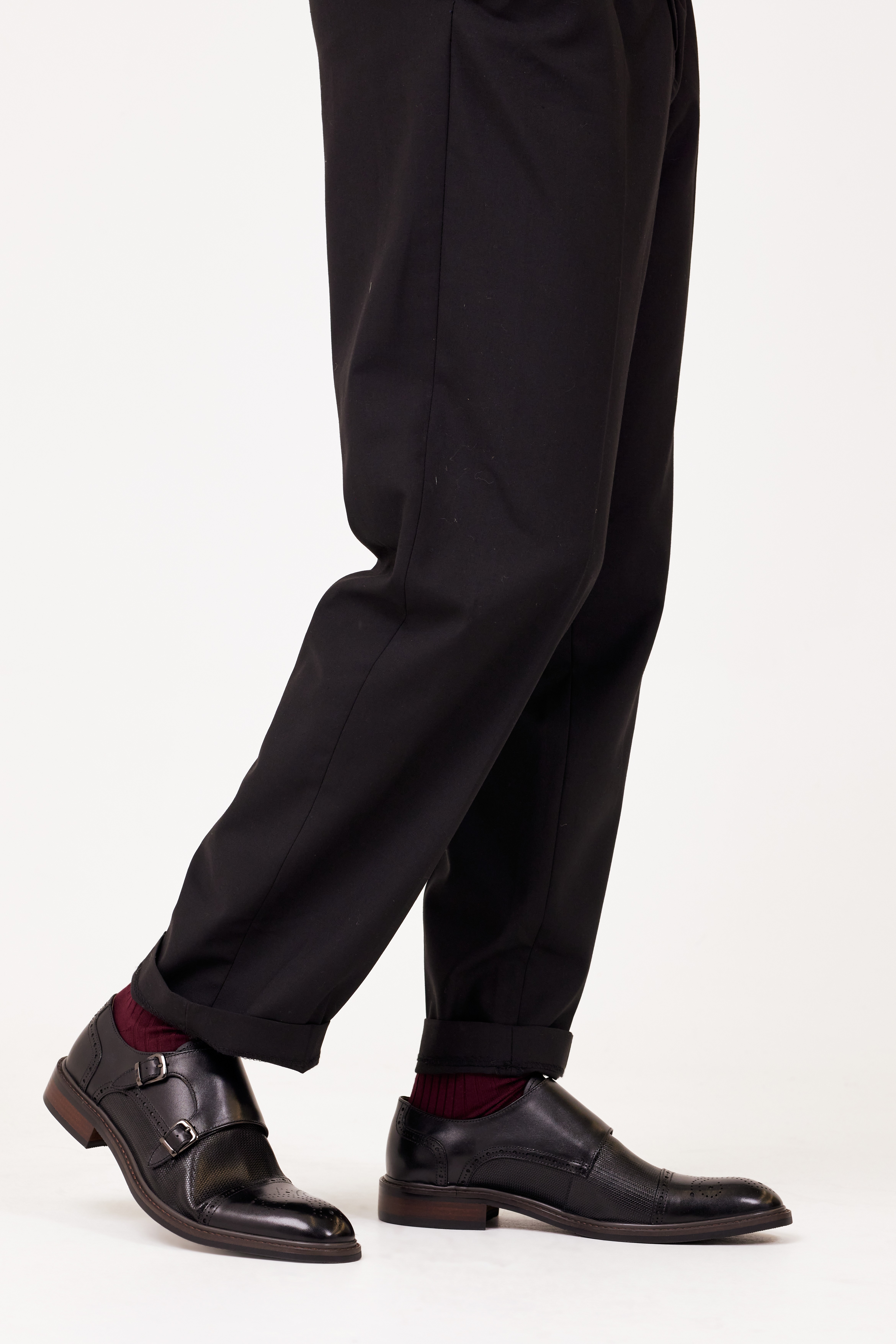 Morgan Leather Monk Strap Cap Toe Oxfords