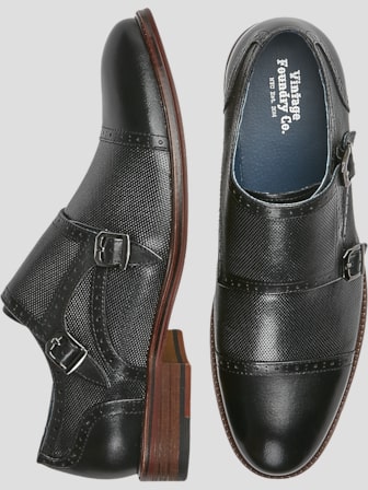 Lawrence Leather Monk Strap Dress Shoes