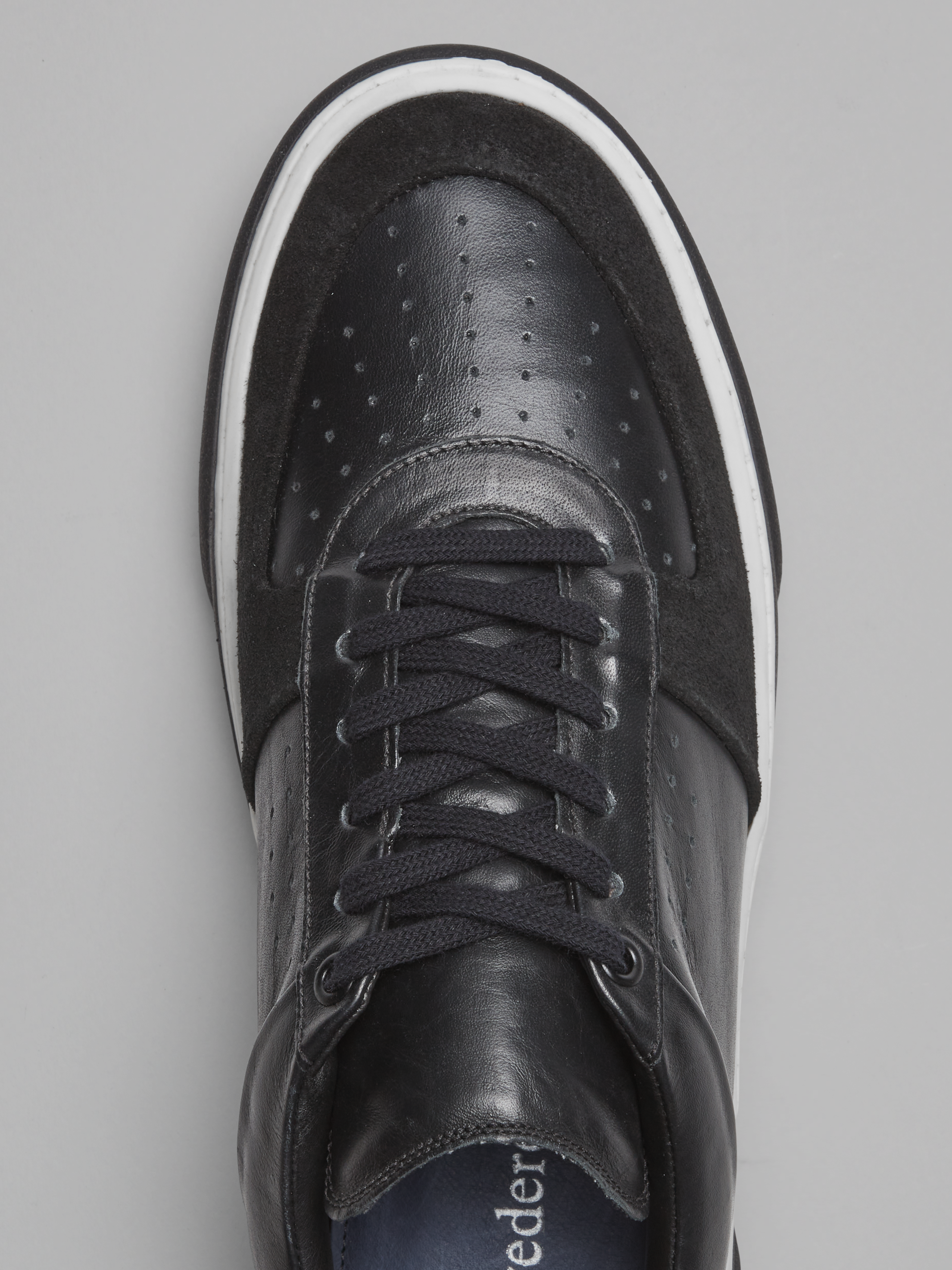 Calico Leather Lace-Up Sneakers