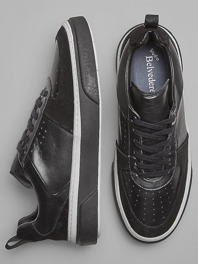 Belvedere Calico Leather Lace-Up Sneakers