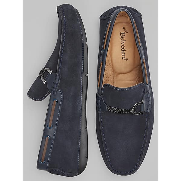 Belvedere Men's Louie Suede Bit Driver Navy - Size: 7 1/2 D-Width TMW415575401