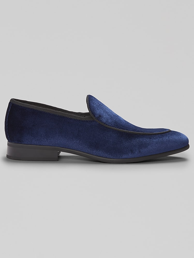 blue velvet mens dress shoes A Line 2 Pieces Navy Blue Prom Dress, Dark Blue 2 Pieces Formal Dress, –  Shiny Party main image 0