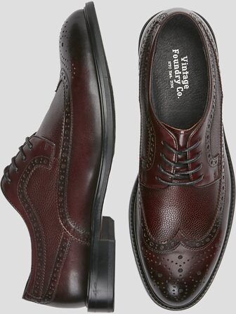 Men's wearhouse burgundy shoes clearance