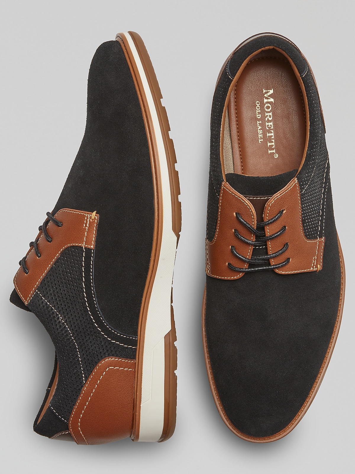 Moretti Republic Plain Toe Leather Oxfords | Casual Shoes