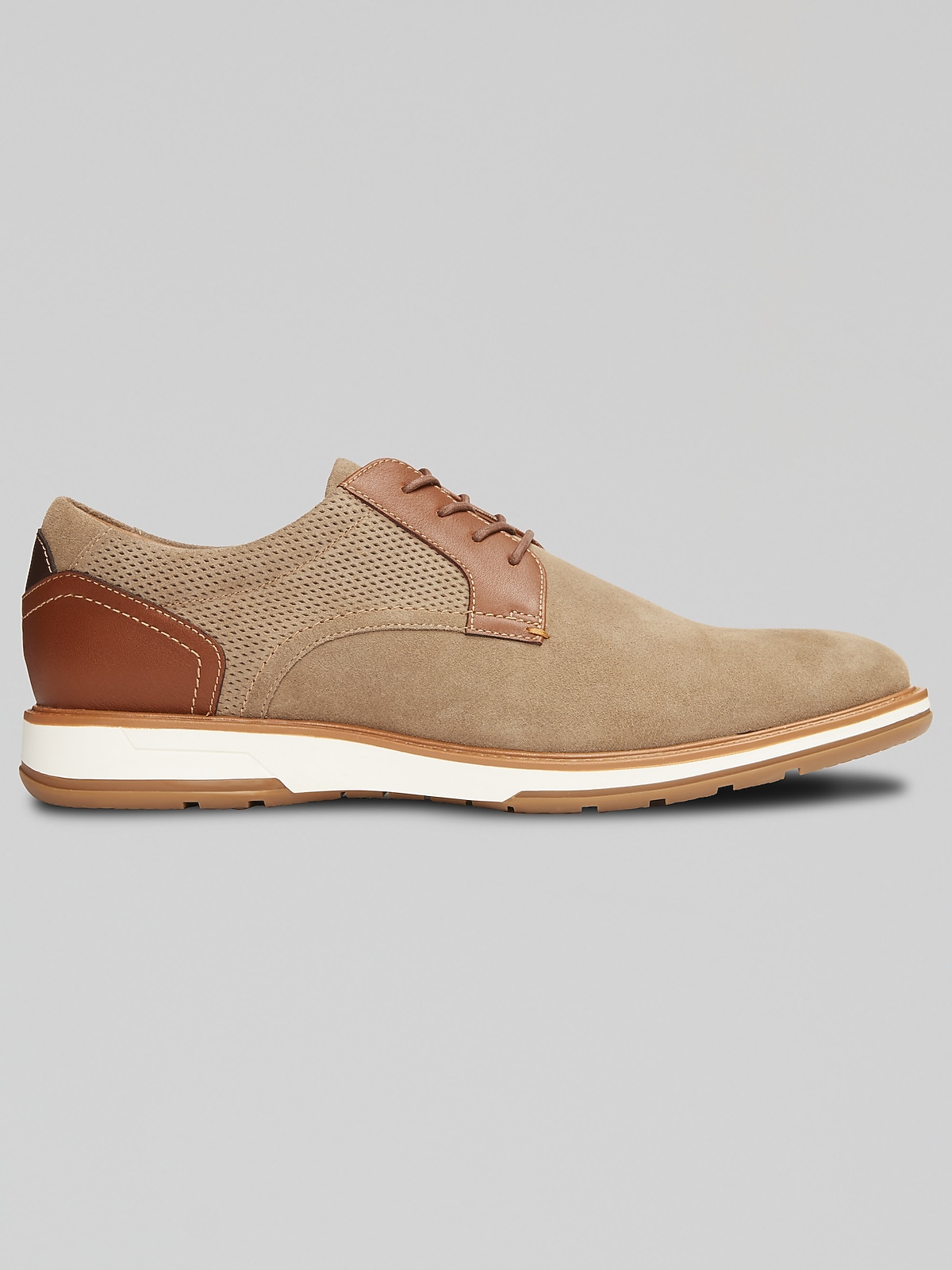 Moretti Republic Plain Toe Leather Oxfords, Taupe - Brown  display picture 2