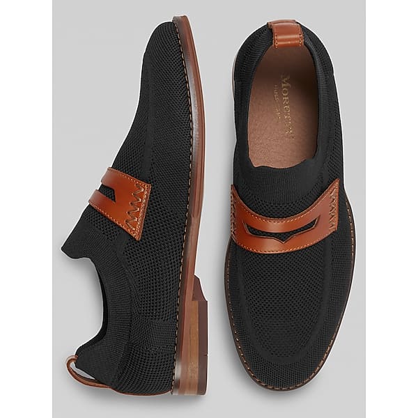 Moretti Men's Bailey Knit Penny Loafers Black - Size: 11 D-Width TMW416710402