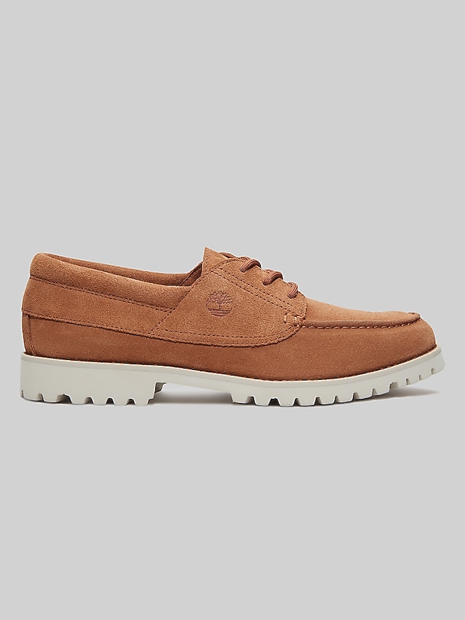 Timberland Men's Authentics Light Lace-Up Lug Bottom Boat Shoes , Rust / Brown