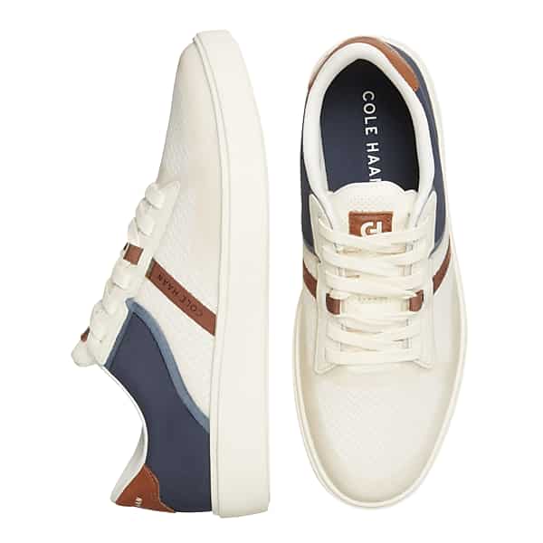 Cole Haan Men's Grand Crosscourt Winner Leather Lace-Up Sneakers White - Size: 9 1/2 D-Width TMW417395413