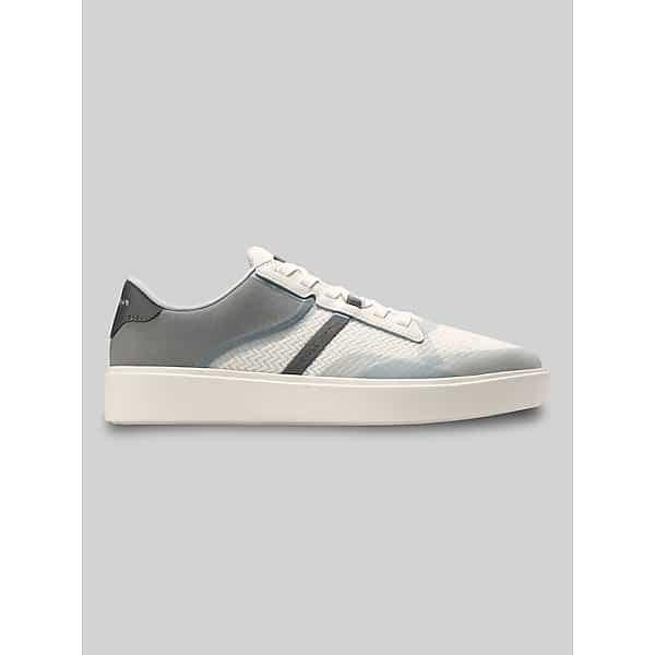 Cole Haan Men's Grand Crosscourt Winner Leather Lace-Up Sneakers Ivory/December Sky - Size: 9.5 WIDE TMW417395W22