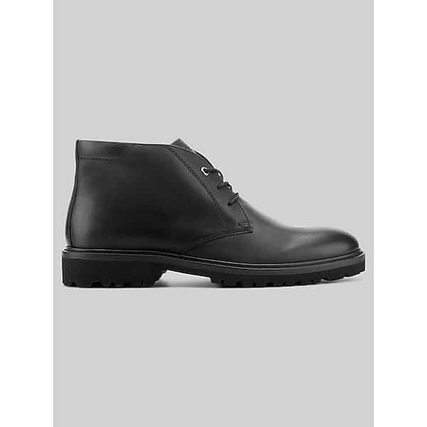 Rockport Men's Merrick Waterproof Lace-Up Chukka Boots Black Leather - Size: 7 D-Width