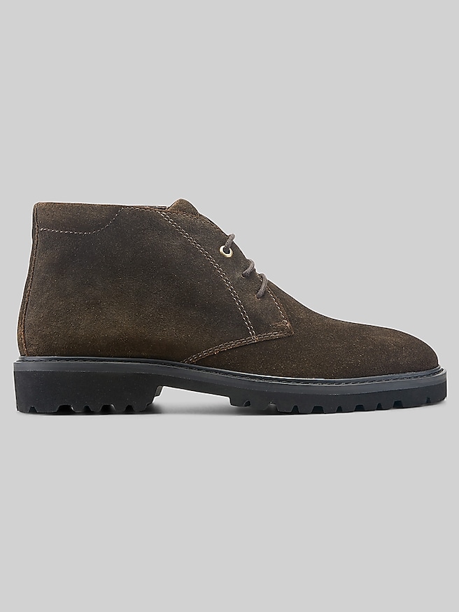 Rockport Merrick Waterproof Lace-Up Chukka Boots Dark Brown Suede