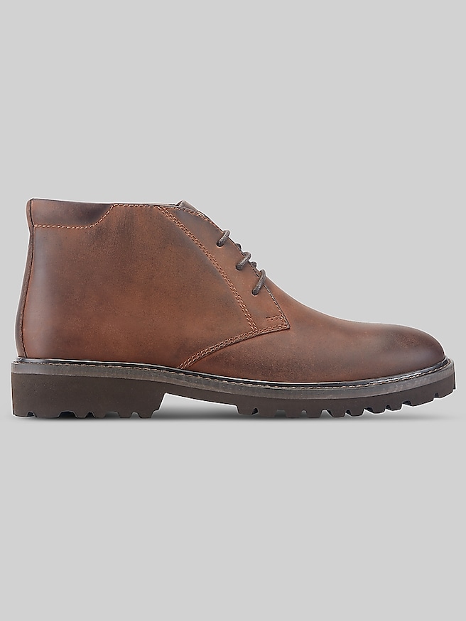 Rockport Merrick Waterproof Lace-Up Chukka Boots Medium Brown Leather
