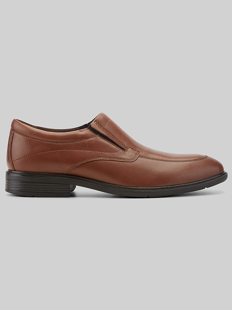 Rockport Odell Waterproof Slip-Resistant Apron Toe Loafers, Dark Natural - Tan | Dress Shoes