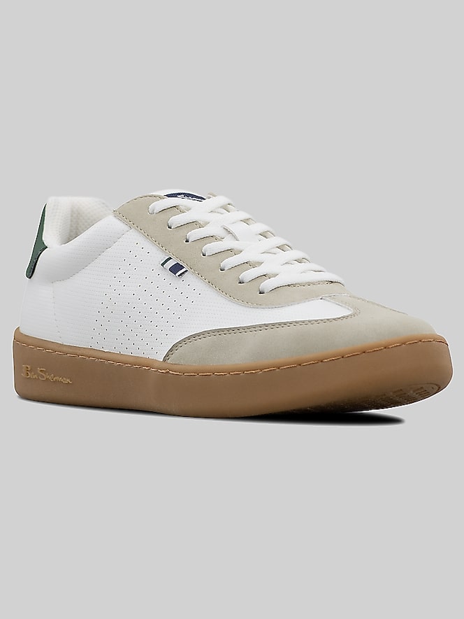 Ben Sherman Glasgow Sneakers, White/Green/Gu - Image 2 of 7