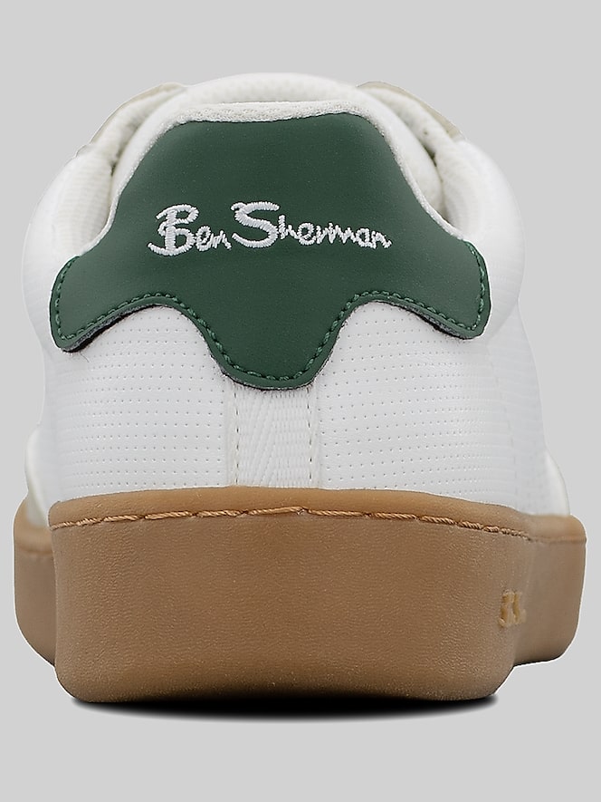 Ben Sherman Glasgow Sneakers, White/Green/Gu - Image 5 of 7