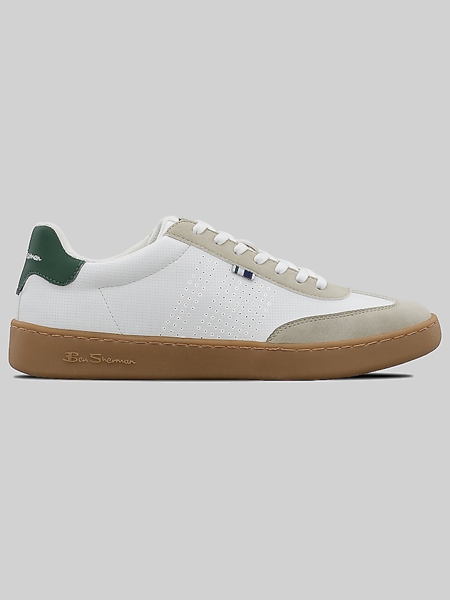 Ben Sherman Glasgow Sneakers White/Green/Gu