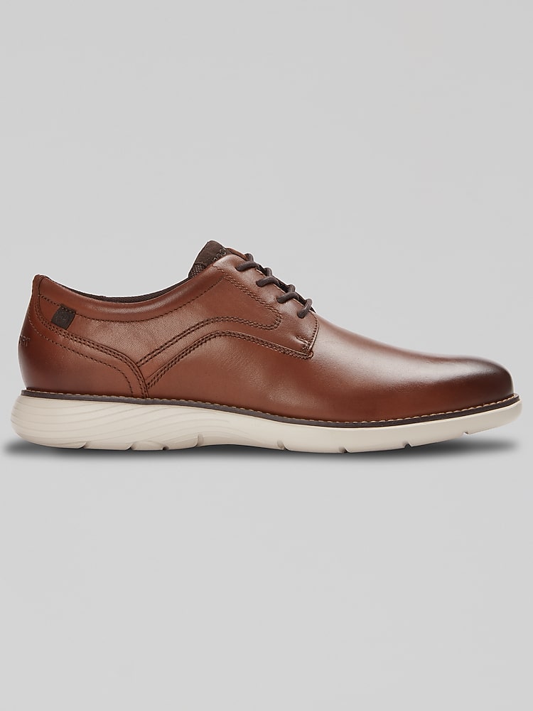 Rockport Men's Garett Plain Toe Cognac, Size 9