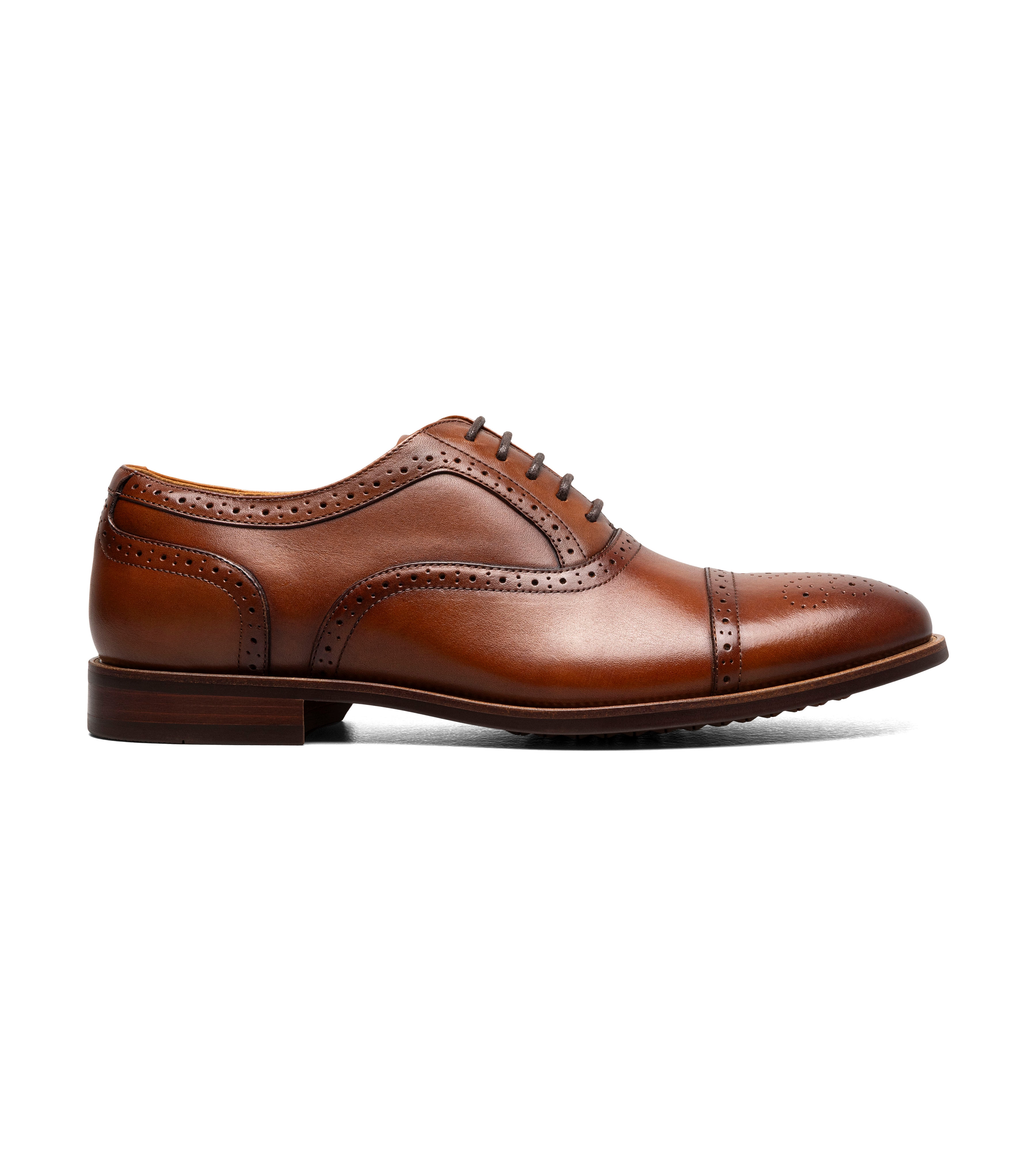 Remi Leather Medallion Cap Toe Oxfords