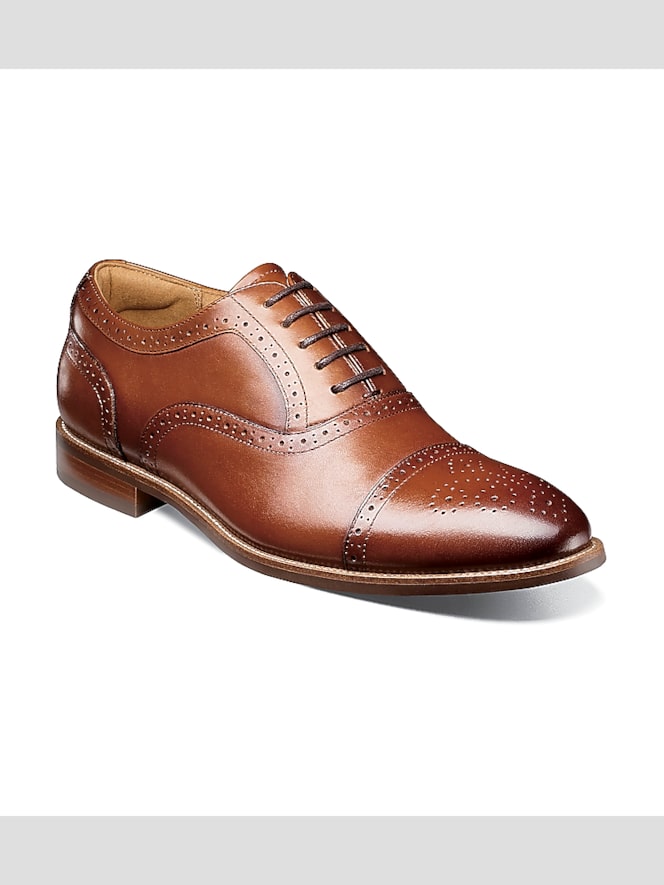 Florsheim Remi Leather Medallion Cap Toe Oxfords