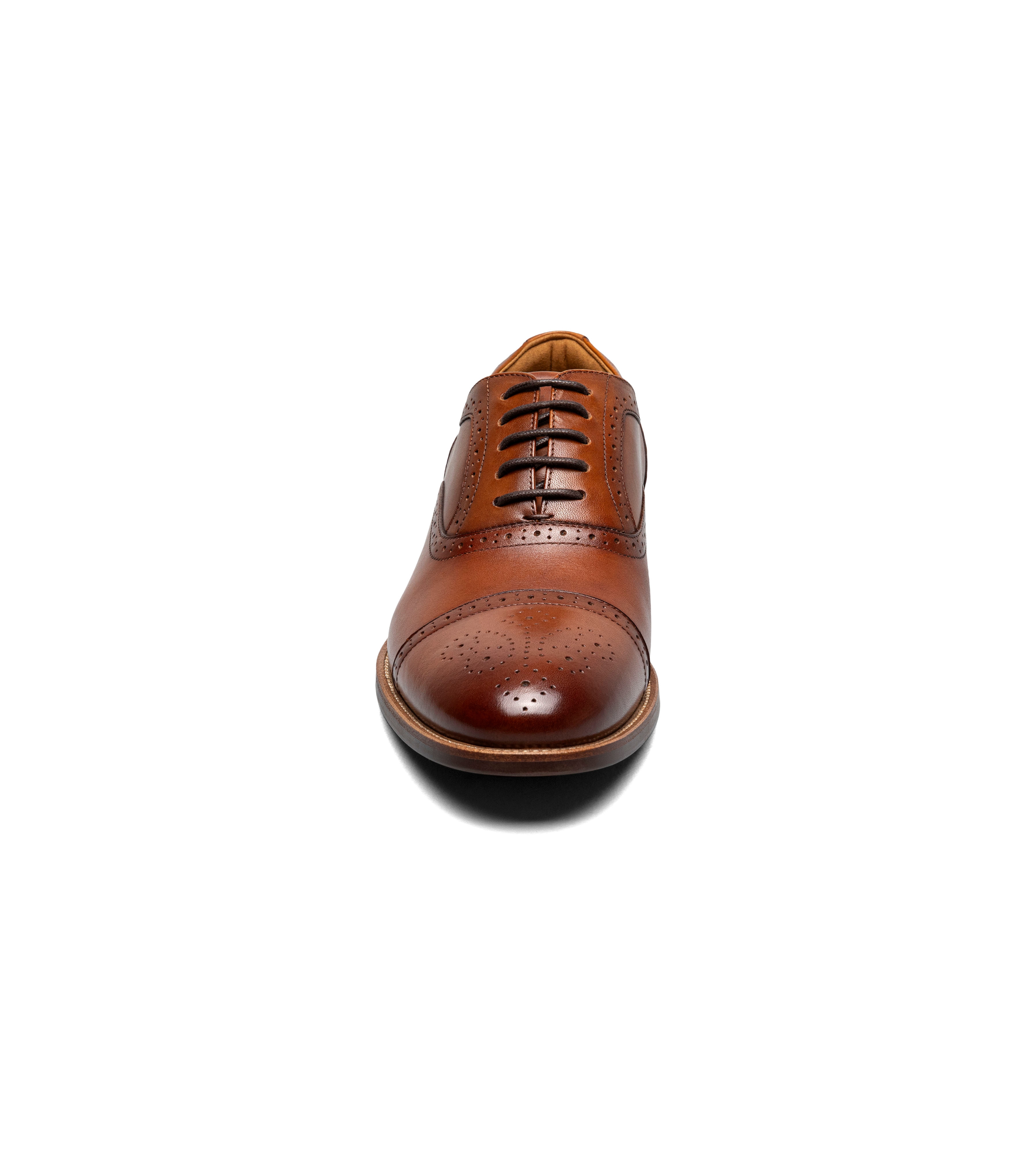 Remi Leather Medallion Cap Toe Oxfords