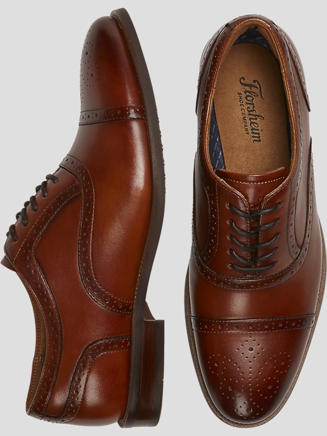 Florsheim Remi Leather Medallion Cap Toe Oxfords