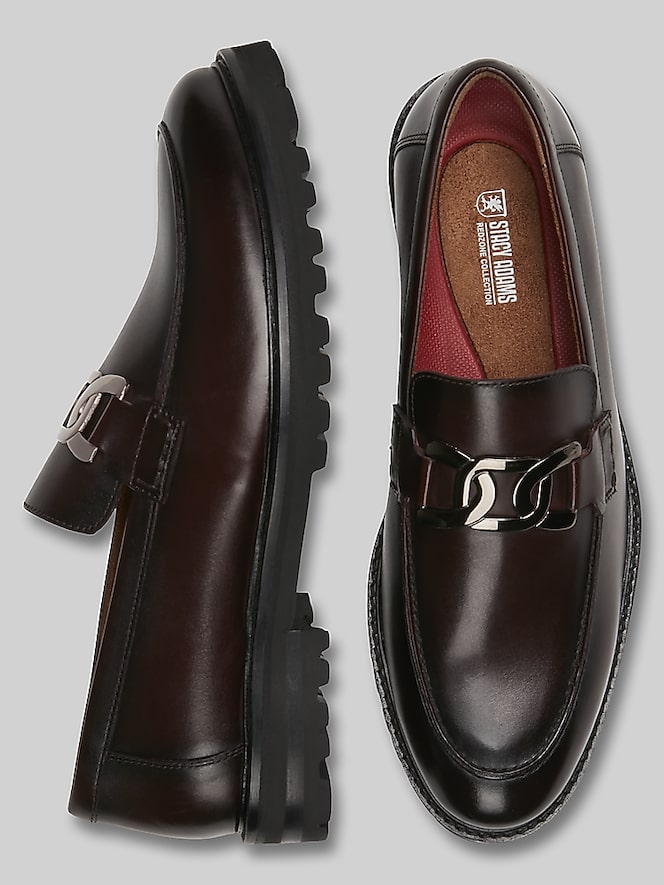 Stacy Adams Hale Leather Bit Moc Toe Loafers