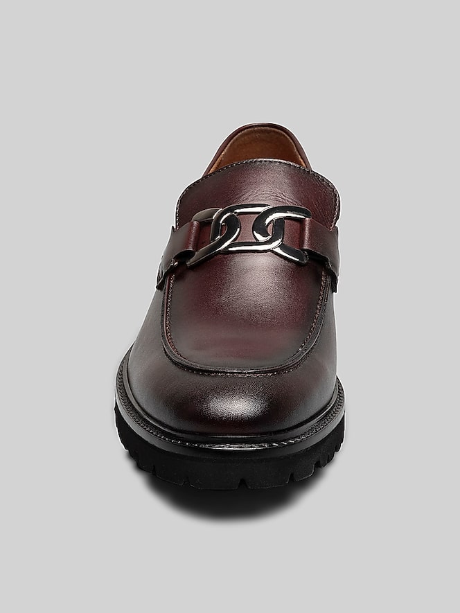 Stacy Adams Hale Leather Bit Moc Toe Loafers