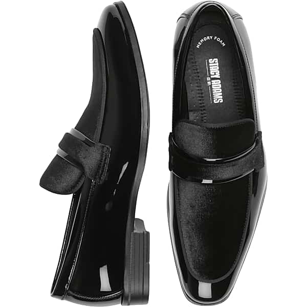 Stacy Adams Men's Spratley Moc Toe Saddle Loafers Black - Size: 10 WIDE TMW41BE10W02