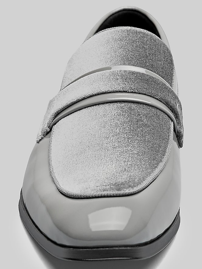 Stacy Adams Spratley Moc Toe Saddle Slip On Loafers, Gray - Image 6 of 7