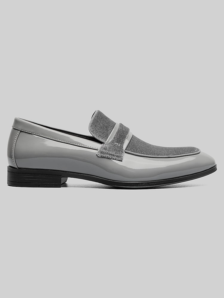 Stacy Adams Shoes Spratley Moc Toe Saddle Slip On Gray Size 7