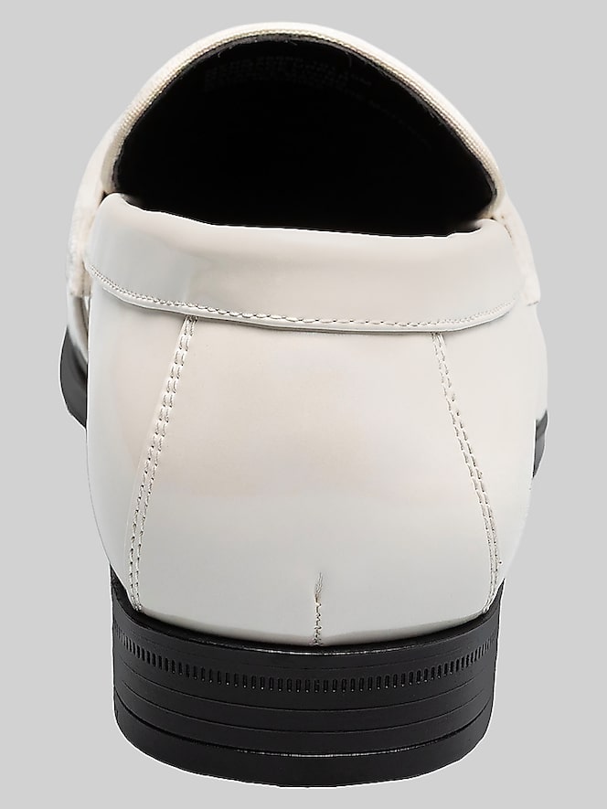 Stacy Adams Spratley Moc Toe Saddle Slip On Loafers, Ivory - Image 5 of 7