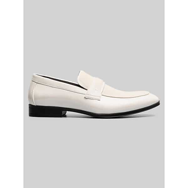 Stacy Adams Men's Spratley Moc Toe Saddle Loafers Ivory - Size: 11 D-Width