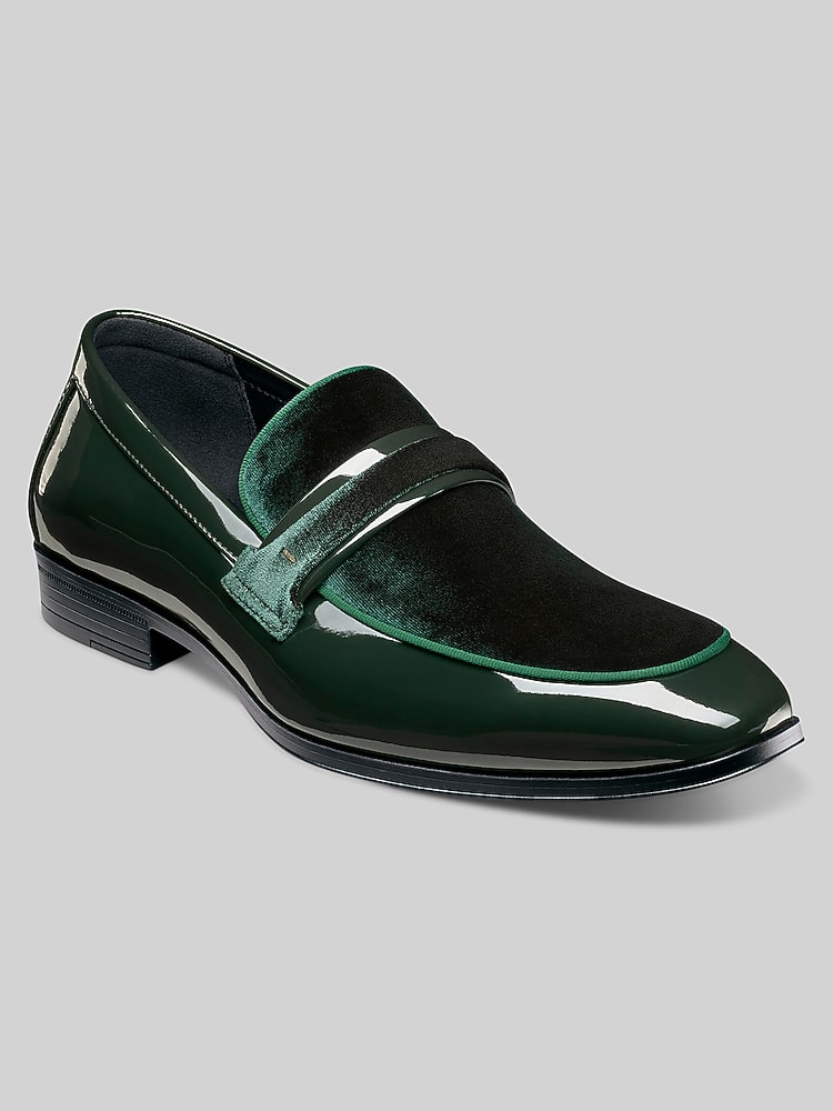 Stacy Adams Shoes Spratley Moc Toe Saddle Slip On Green Size 10