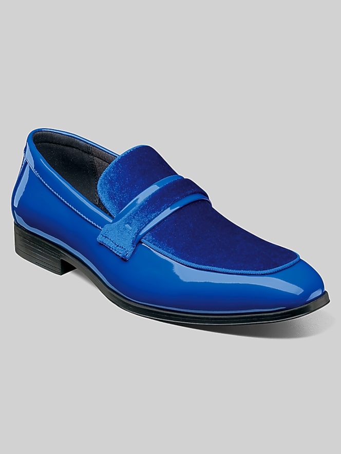 Stacy Adams Spratley Moc Toe Saddle Loafers, Royal Blue - Size: 9 D ...