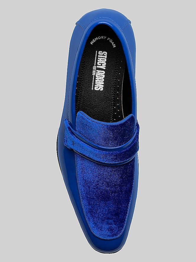 Stacy Adams Spratley Moc Toe Saddle Loafers, Royal Blue - Size: 9 D ...