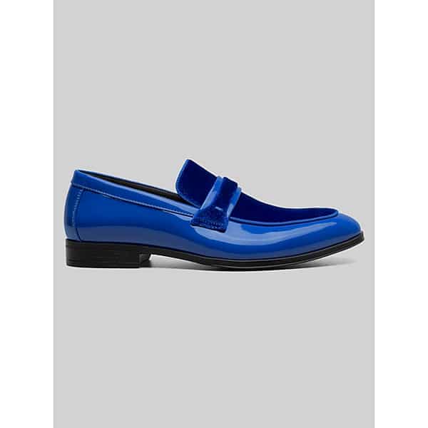 Stacy Adams Men's Spratley Moc Toe Saddle Loafers Royal Blue - Size: 12 D-Width