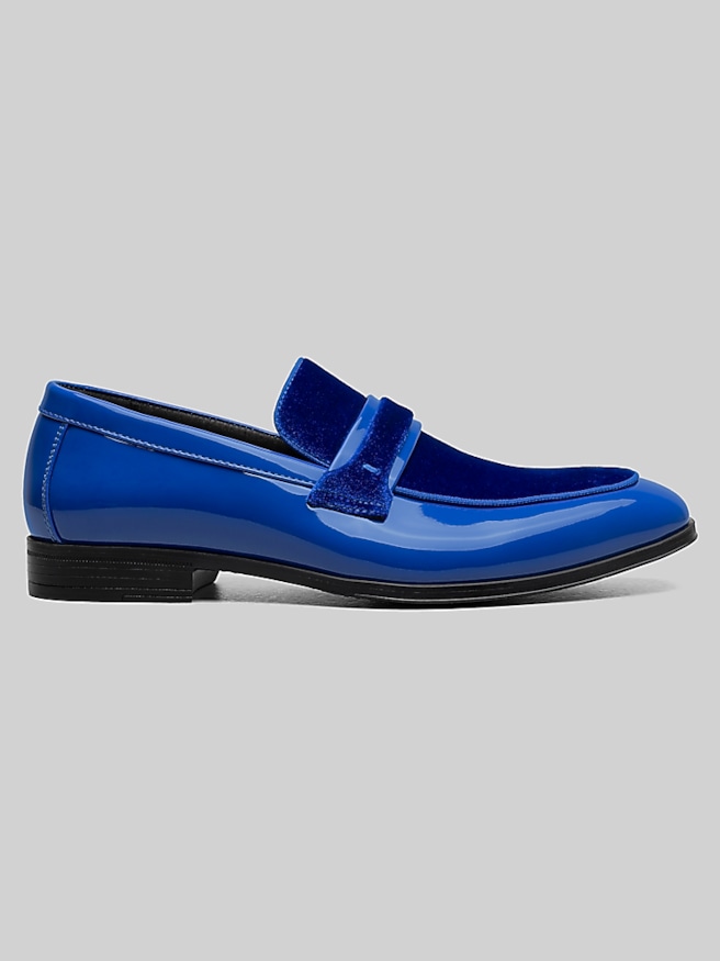 Stacy Adams Men's Spratley Moc Toe Saddle Loafers , Royal Blue