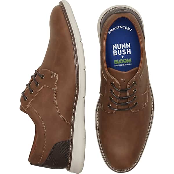 Nunn Bush Men's Chase Plain Toe Oxfords Cognac - Size: 10 WIDE TMW41BF10W05