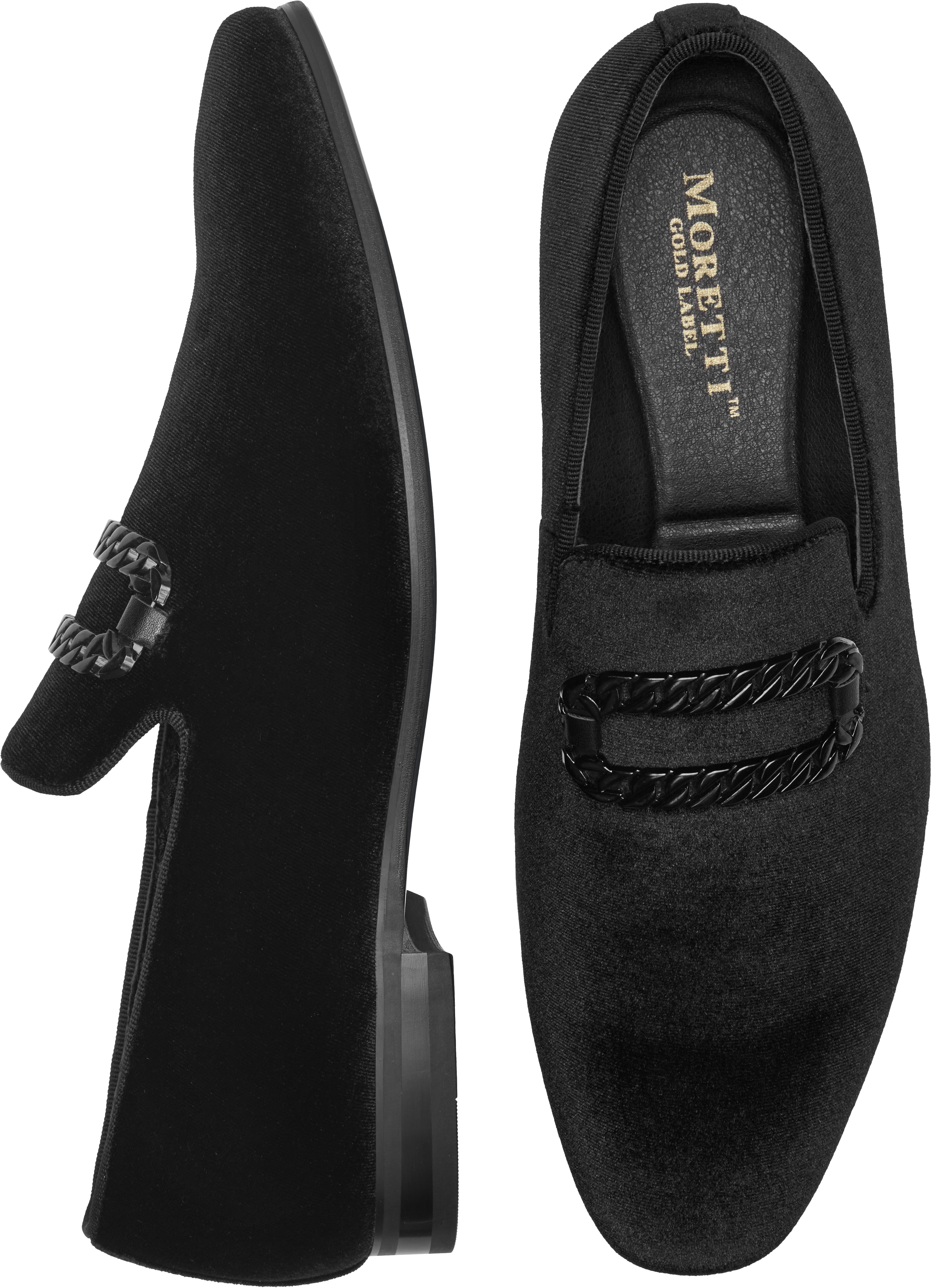 Peck Velvet Buckle Smoking Shoe