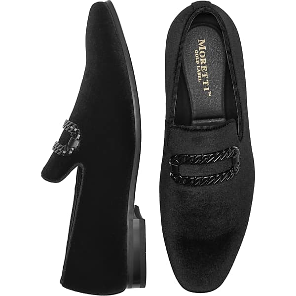 Moretti Men's Peck Velvet Buckle Smoking Shoe Black - Size: 11 D-Width TMW41BU10402