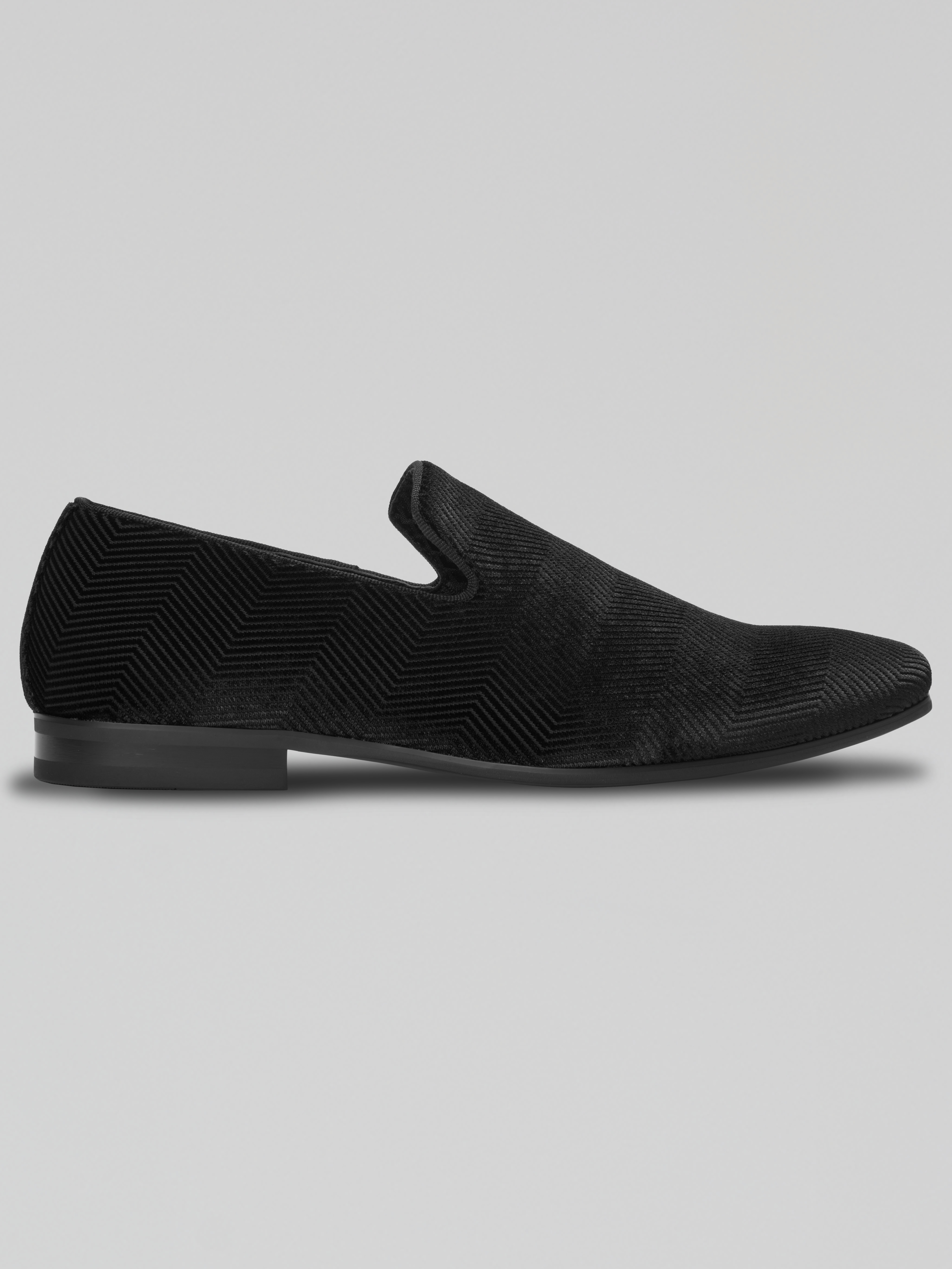 Silas Velvet Chevron Smoking Shoes