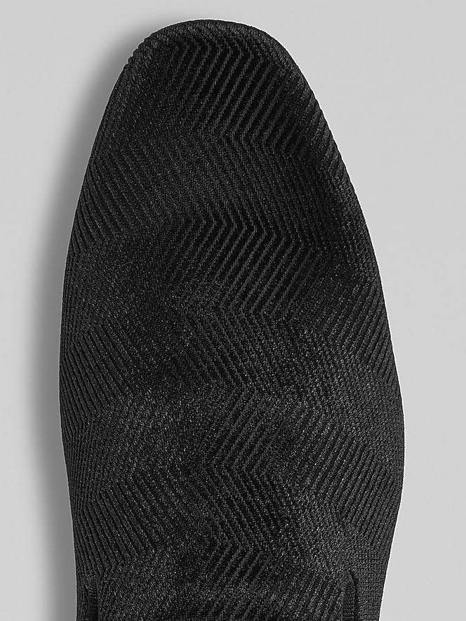 Moretti Silas Velvet Chevron Smoking Shoes
