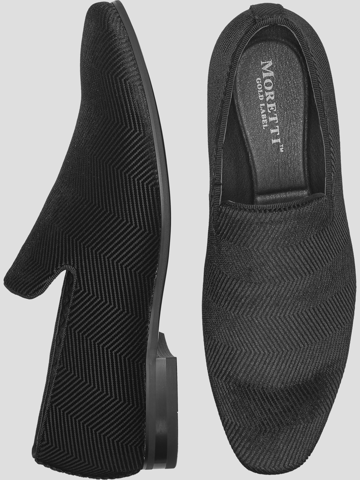 Moretti Silas Chevron Velvet Smoking Shoes Dress Shoes Men s Wearhouse