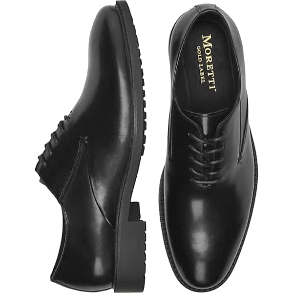 Moretti Men's Adino Leather Plain Toe Oxfords Black - Size: 13 D-Width