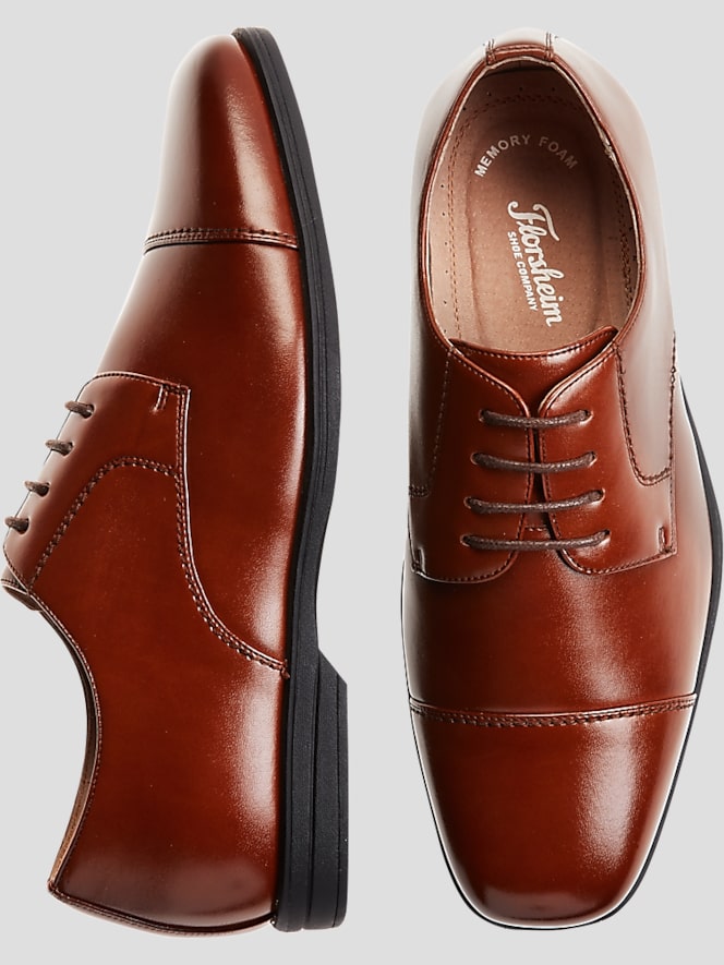 Florsheim Rolan Leather Boys Cap Toe Dress Shoes